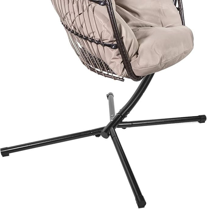 Luxury Egg Swing Chair with Cushion for Indoor Outdoor Patio Garden Relax