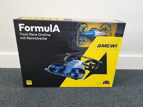 2-in-1 Race & Flight Drone Set with Track, LED Lights & Remote Control Toy