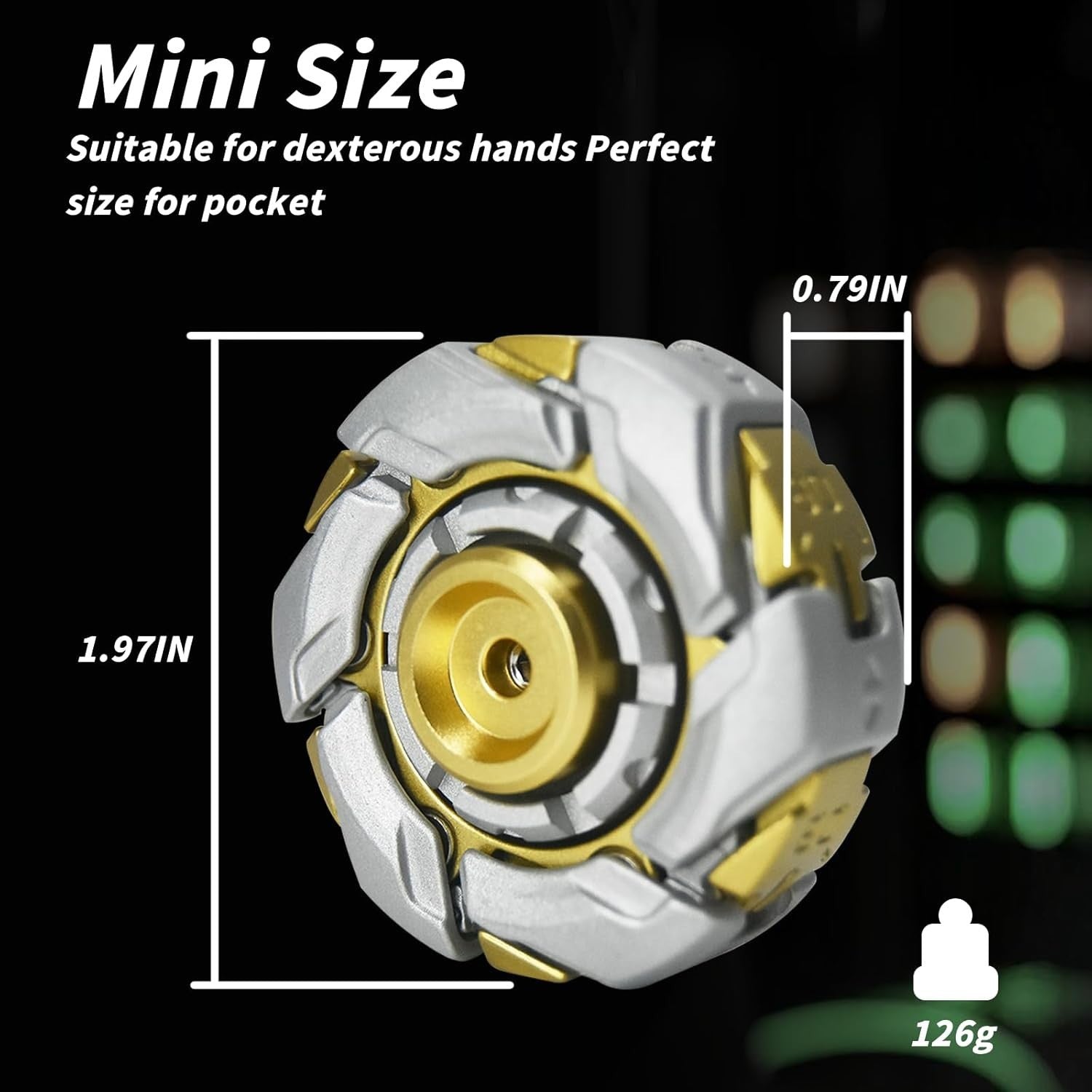 Gold Gray Metal Fidget Spinner Open Shell Smooth Bearing EDC Relax
