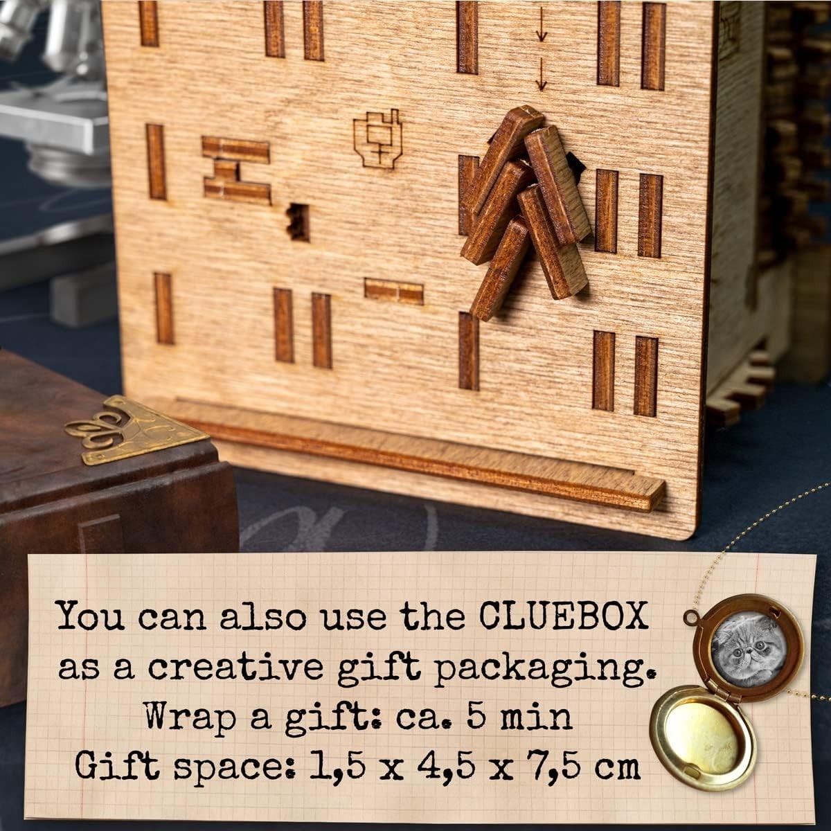3D Wooden Puzzle Escape Room Box – Brain Teaser, Gift & Money Safe