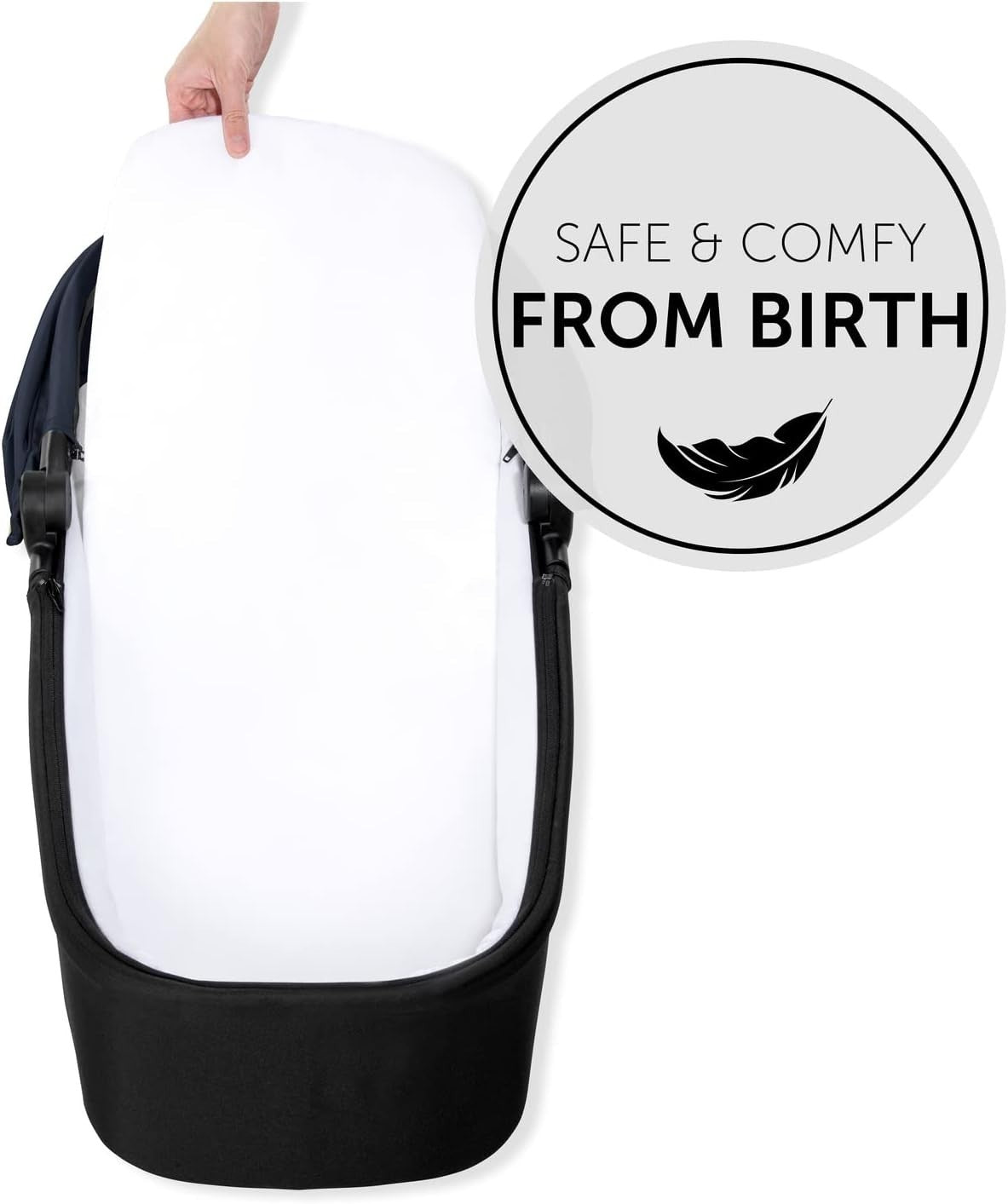 2 in 1 Pram Pushchair from Birth to 22kg, Carrycot, Foldable, UPF50+