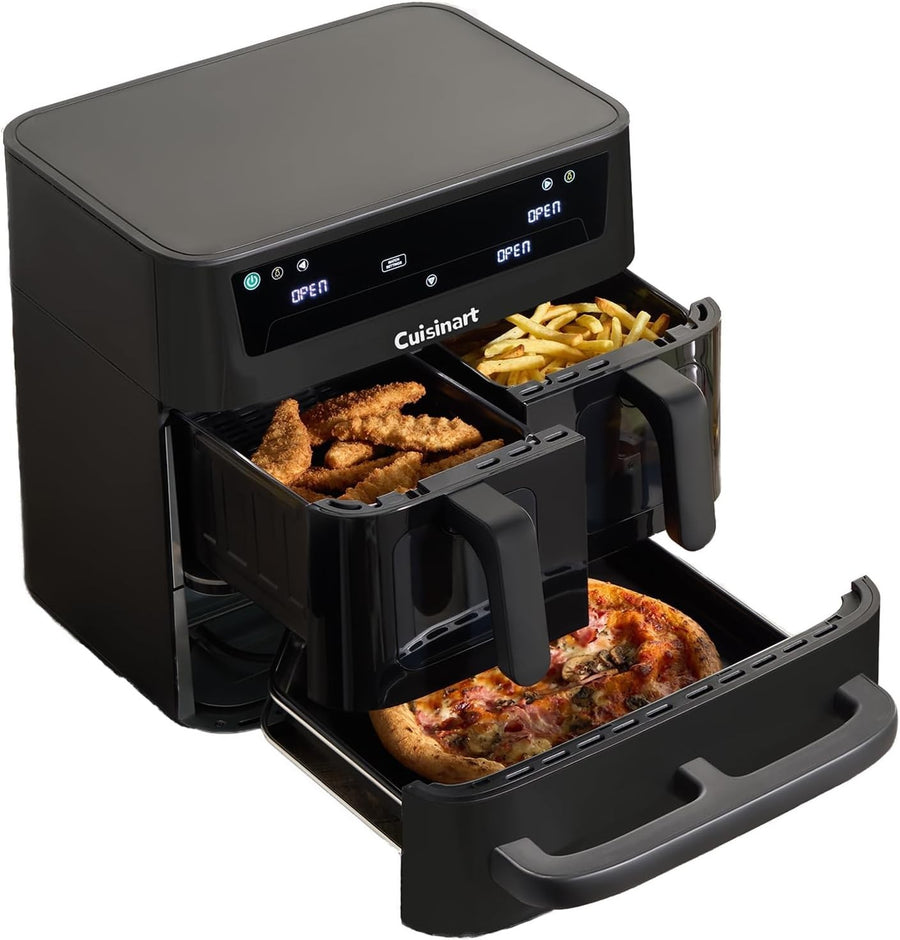 13.6L Tri-Zone Air Fryer Oven XXL 9-in-1 PFAS-Free Dual Baskets + 5L Oven Drawer