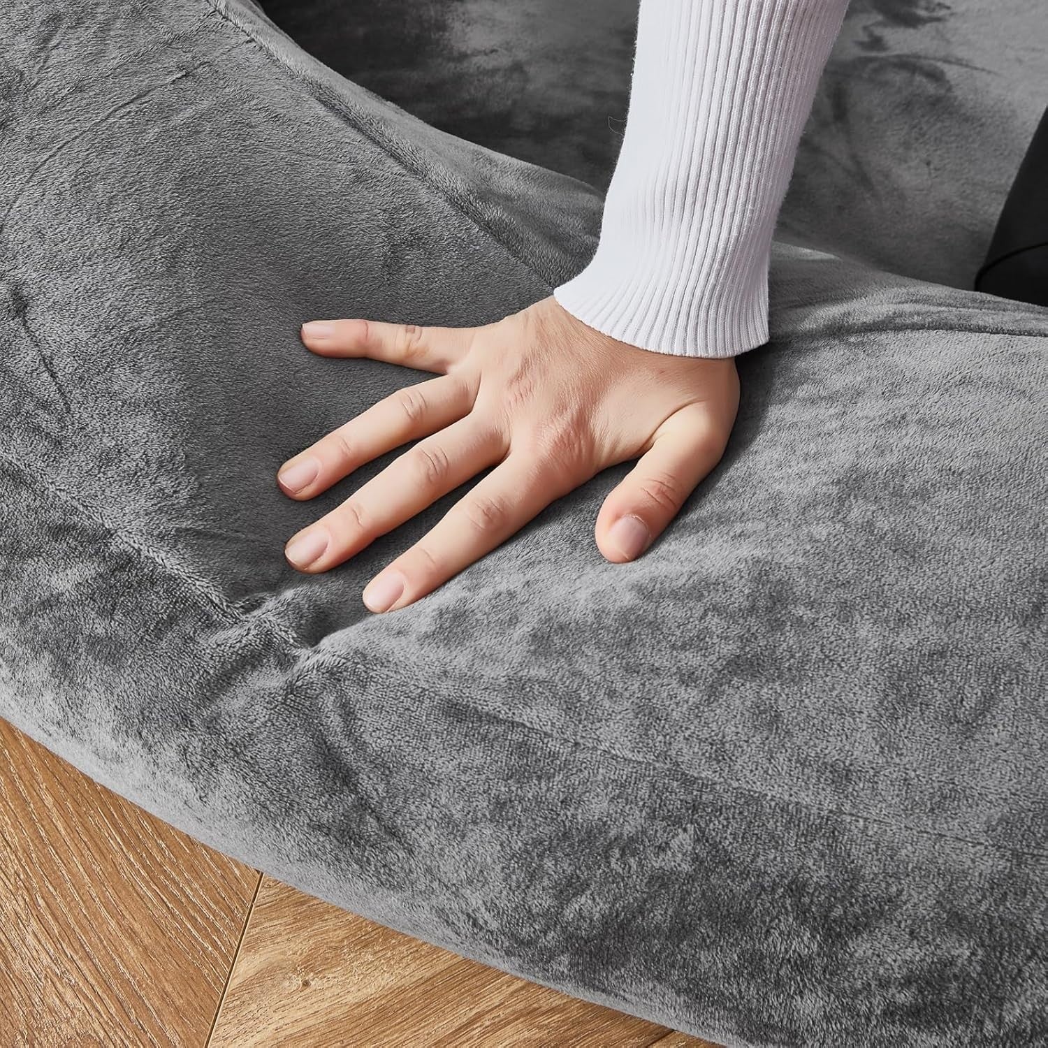 Inflatable Adult Human Pet Bed – Fluffy Velvet Orthopaedic Comfort