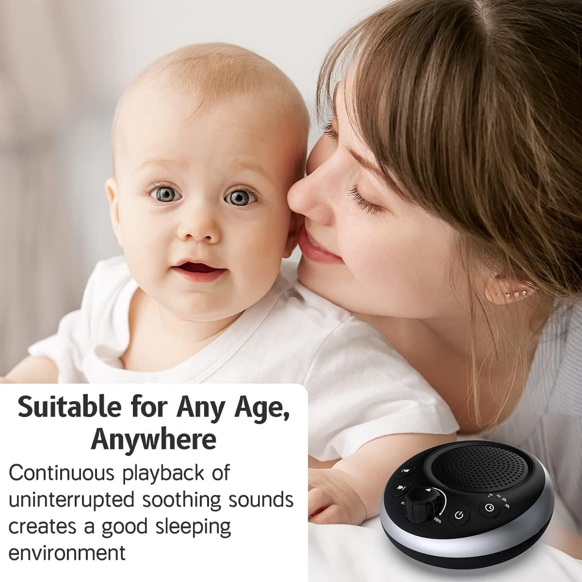 White Noise Sound Machine Brown Pink Noise Sleep Aid Baby Adult USB