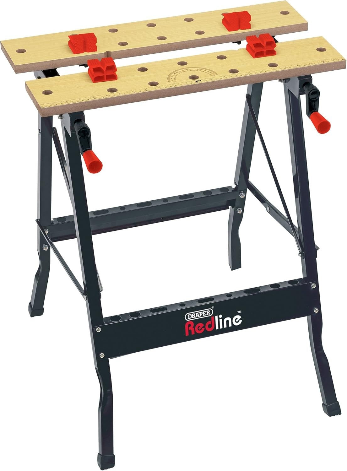 Portable Folding Workbench Heavy Duty Steel Frame Dual Clamping Multi-Purpose