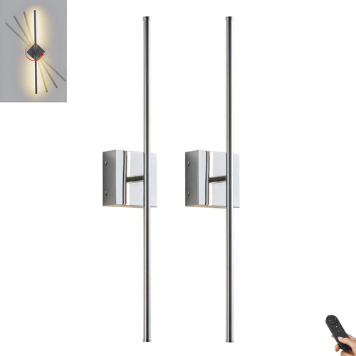 Battery Operated LED Wall Sconce with Remote, Dimmable, USB Rechargeable
