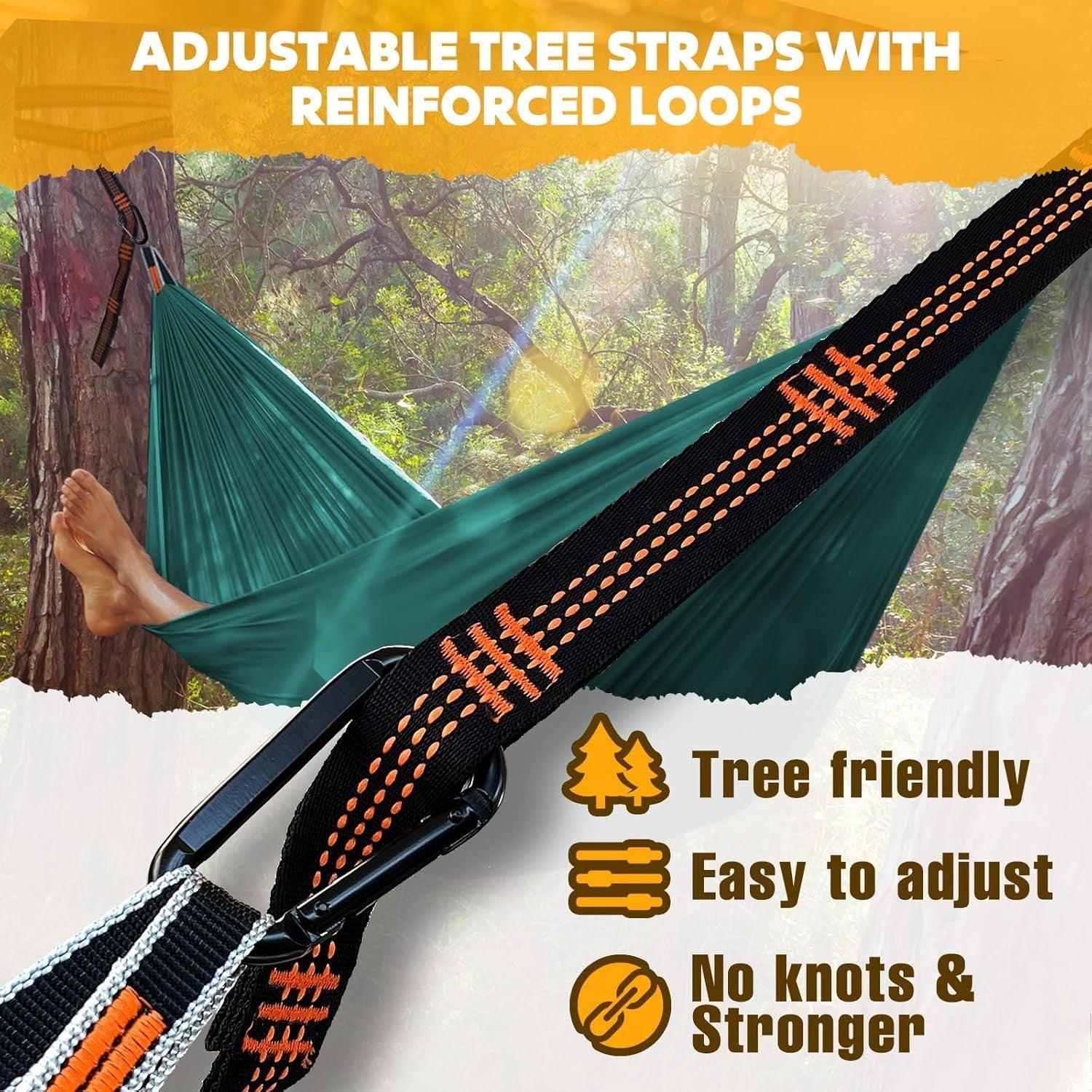 Ultra-Light Travel Camping Hammock 300kg Load Quick-Dry Parachute Nylon