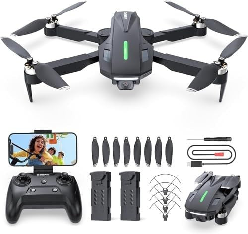 Foldable Drone with 1080P HD Camera, Brushless Motors, 32Min Flight Time, FPV