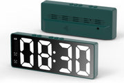 Large Digital Alarm Clock Snooze Date Temperature Display for Heavy Sleepers