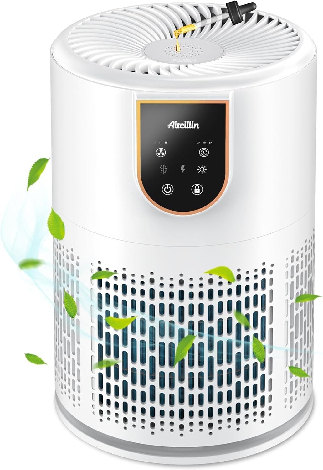 Bedroom Air Purifier H13 HEPA 5 Stage Quiet 25dB Pet Odor Smoke