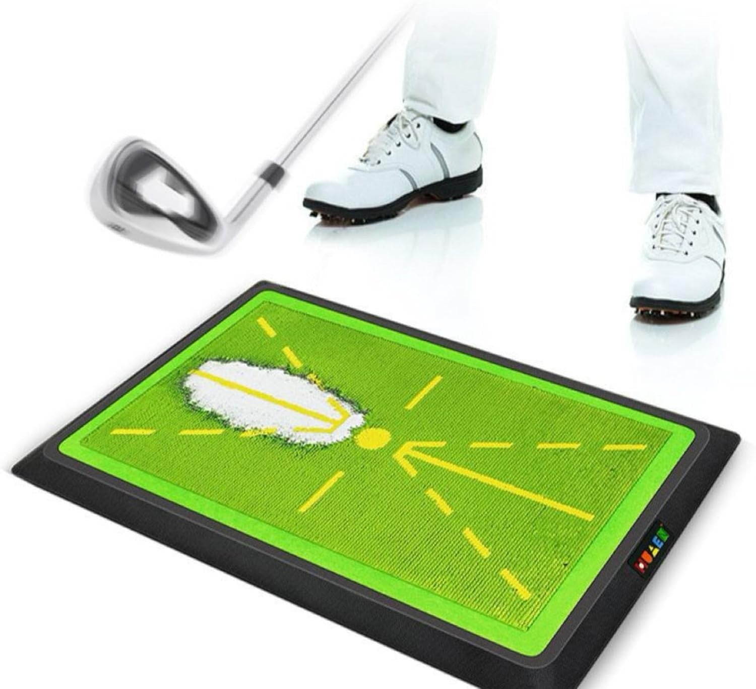 Golf Swing Practice Mat 44x30cm Anti-Slip Swing Path Trainer