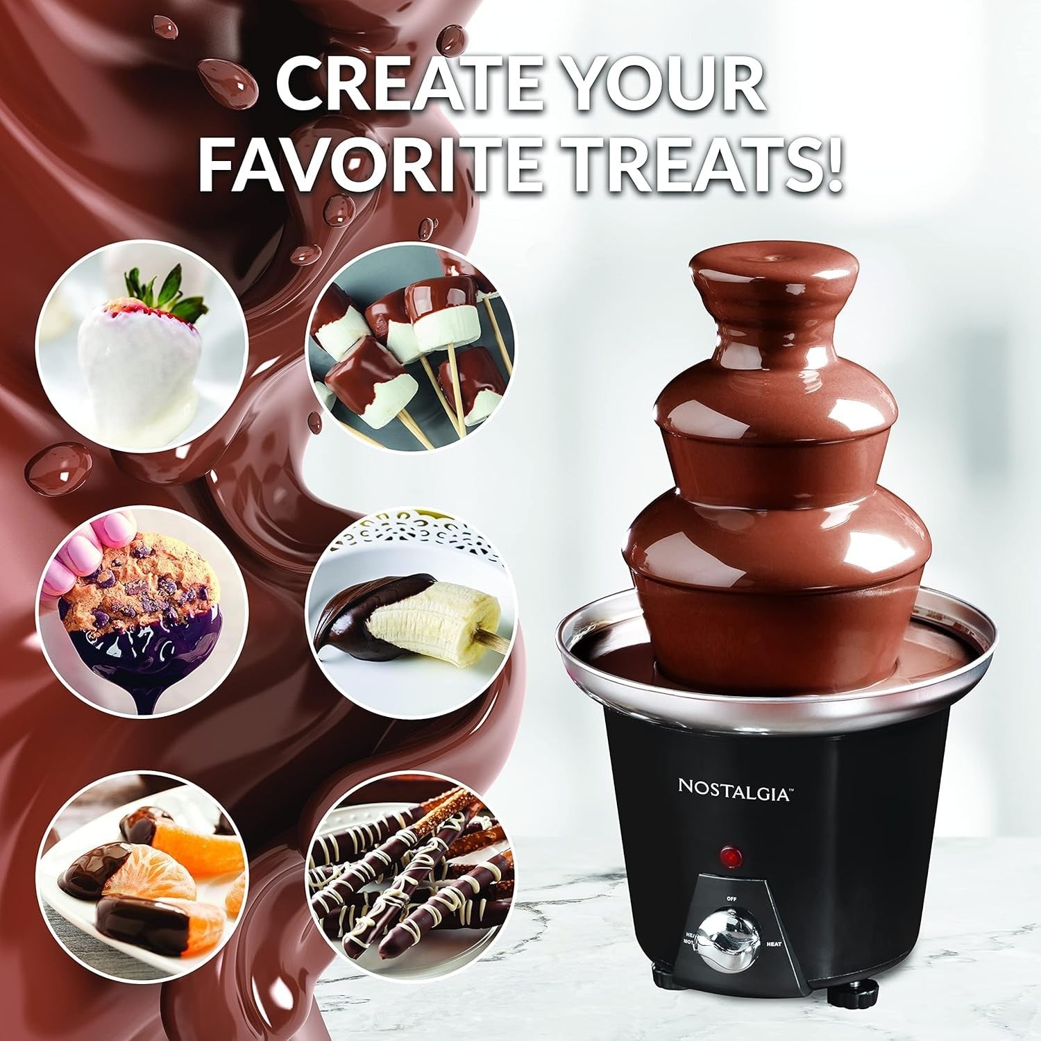 3 Tier Chocolate Fountain Machine Electric Fondue Party Melter Steel