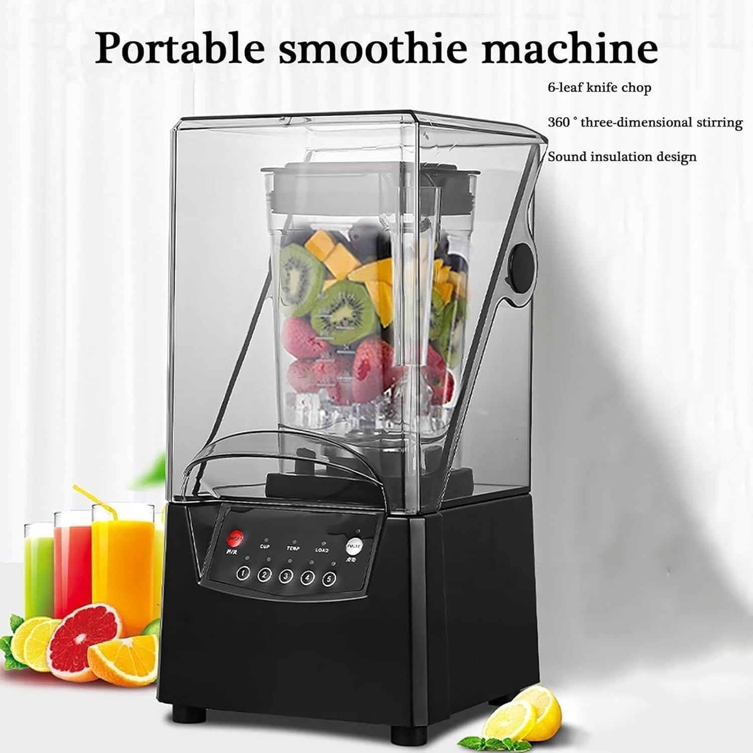 2L Commercial Blender Smoothie Slush Ice Crusher Quiet Heavy Duty