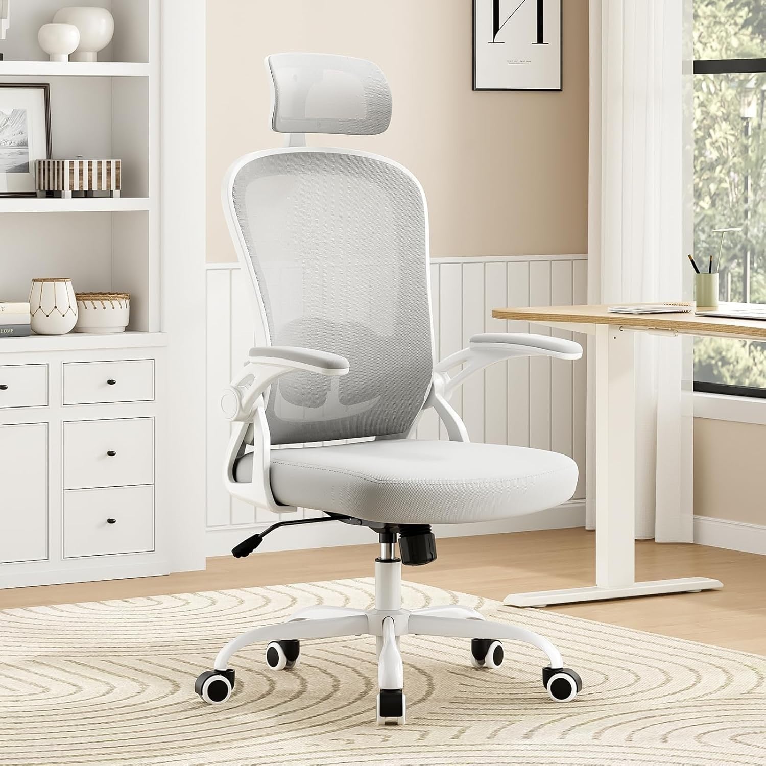 Ergonomic Home Office Desk Chair | High Back Adjustable Lumbar Support Mesh