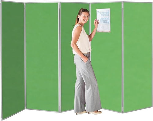 Oversized 5 Panel Folding Privacy Screen 180×300cm – Office School Divider