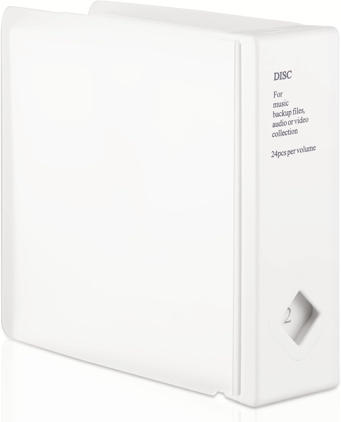 CD DVD Storage Box Holds 120 Discs Media Organizer Case White