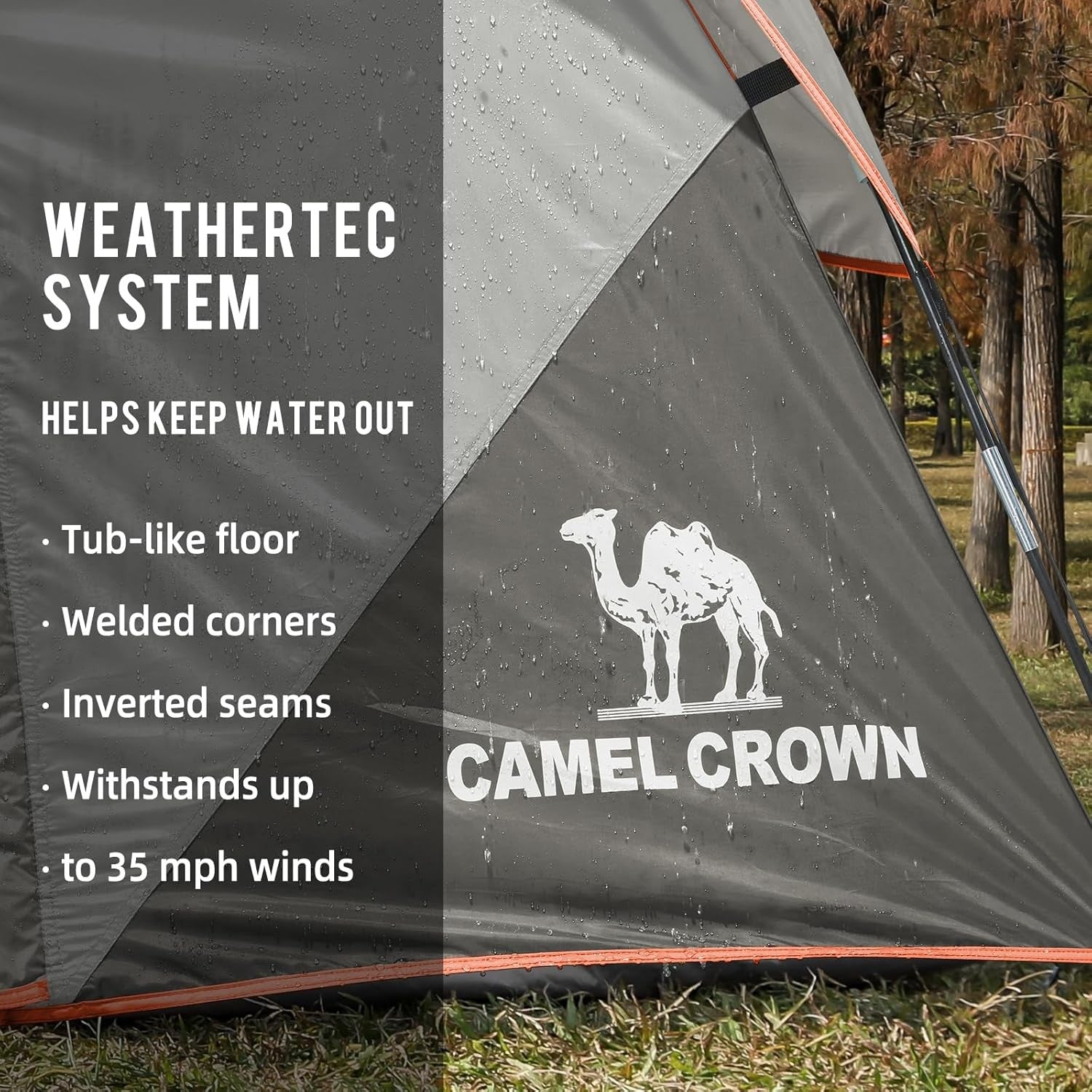 6 Person Waterproof Family Camping Tent Easy Setup Ground Mat
