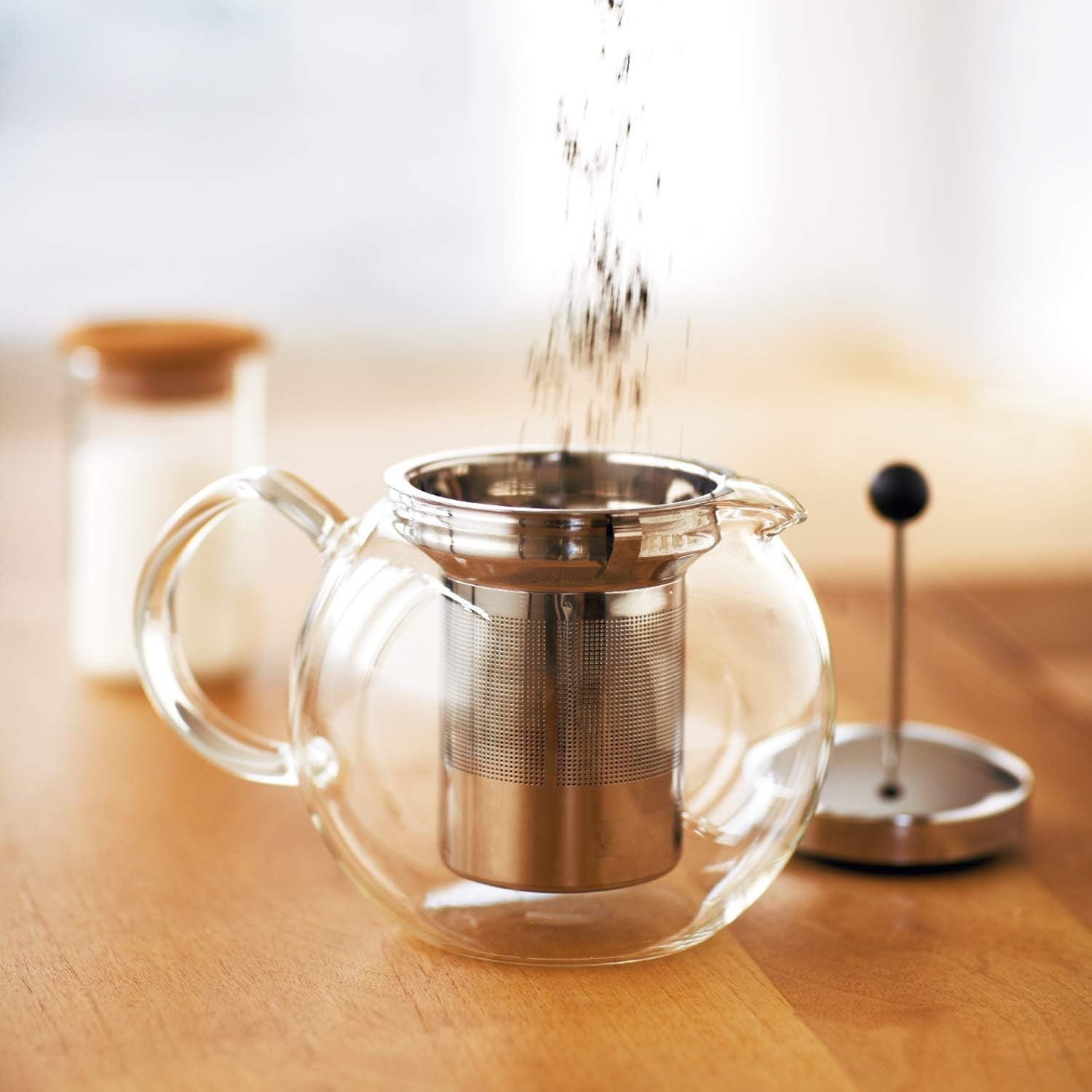 Glass Tea Press Teapot 500ml Loose Leaf Tea Maker French Press Infuser