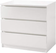 Modern White 4 Drawer Chest Storage Cabinet with Smooth Finish & Durable Build