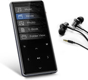 Bluetooth 5.0 128GB MP3 Player with 2.4″ Screen, Speaker & Recorder
