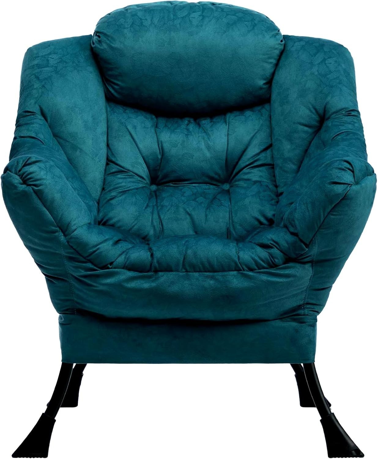 Velvet Blue Green Armchair Living Room Bedroom Lounge Chair Comfy Relax Seat