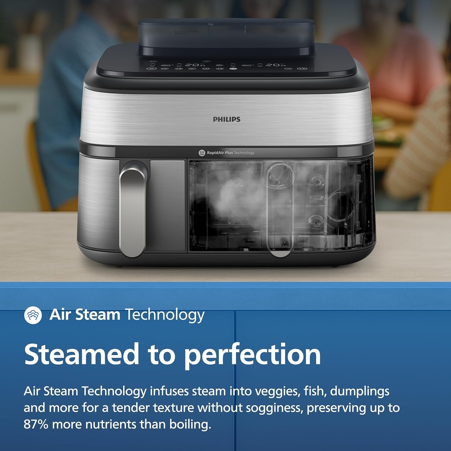 Dual Basket Air Fryer 9L with Steam | 19 Programs RapidAir Plus Healthy Cooker