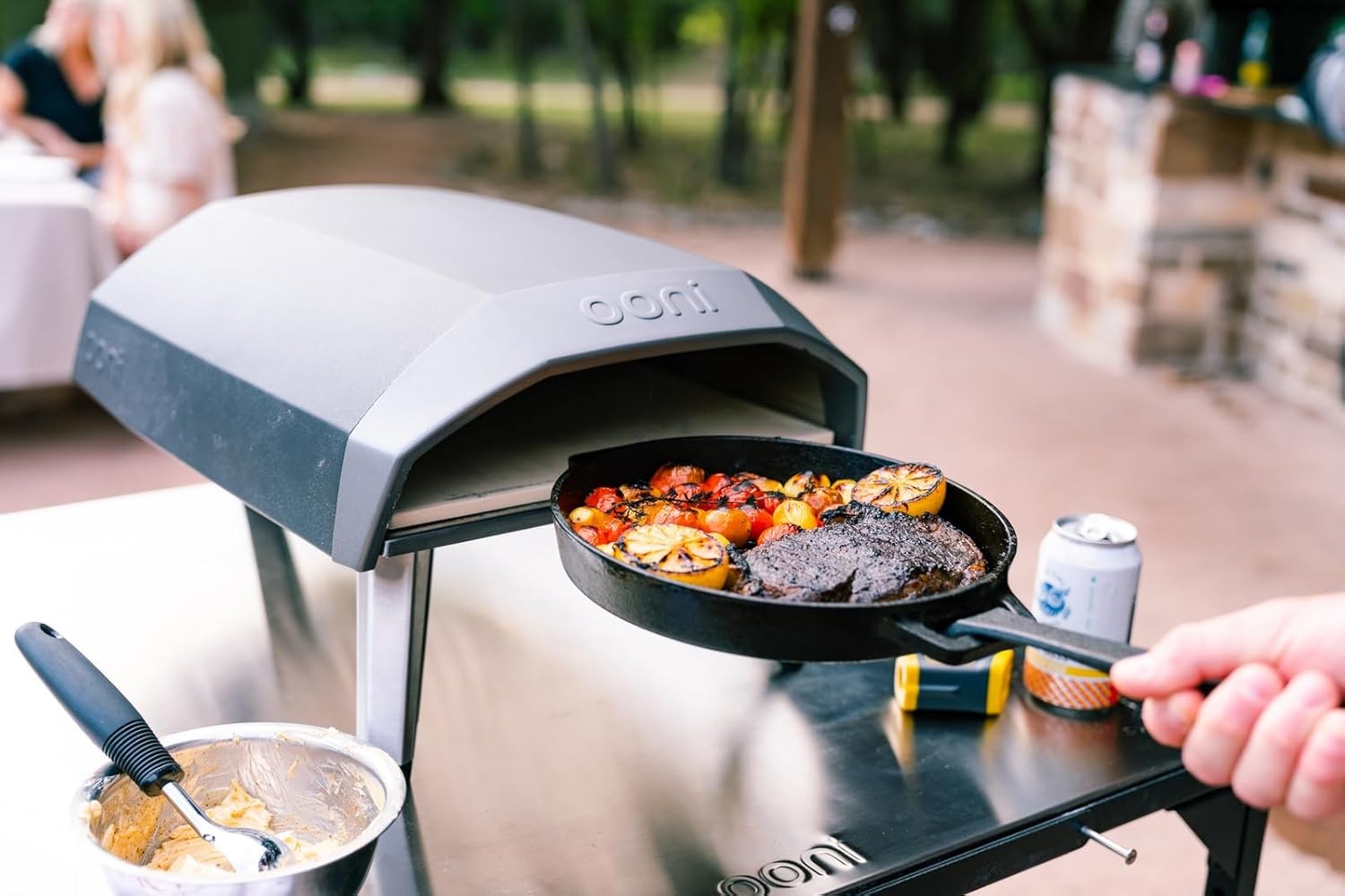 12" Outdoor Gas Pizza Oven 500°C Portable Propane Stonebake BBQ Cooker