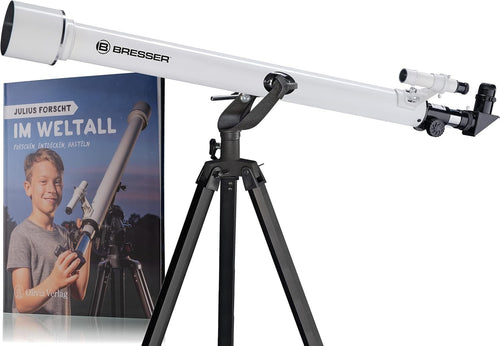 60mm Refractor Telescope 900mm AZ Mount Kids Book Set Smartphone Holder