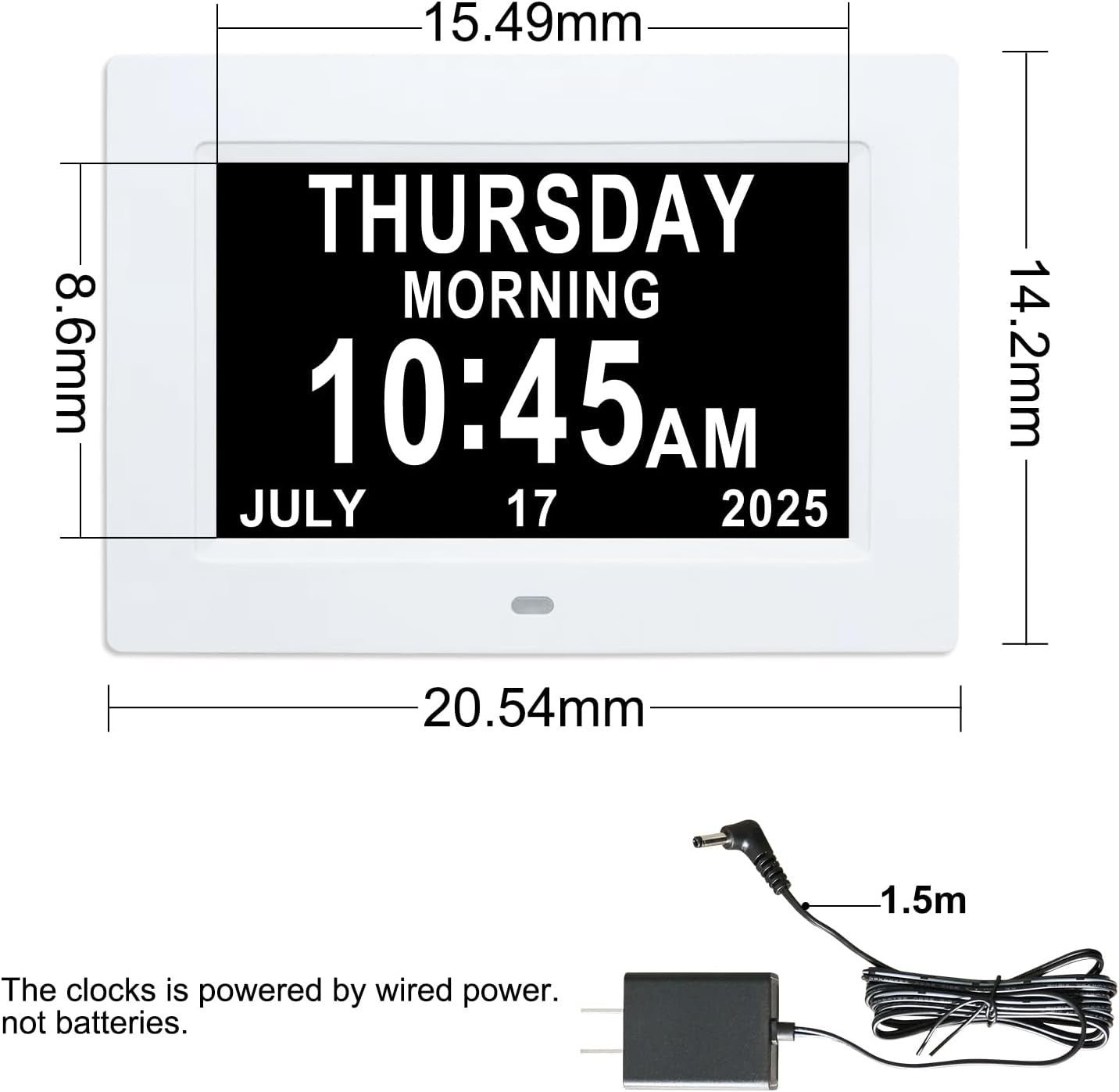 Large Dementia Clock Big Display Day Date Time Digital Auto Dim Elderly