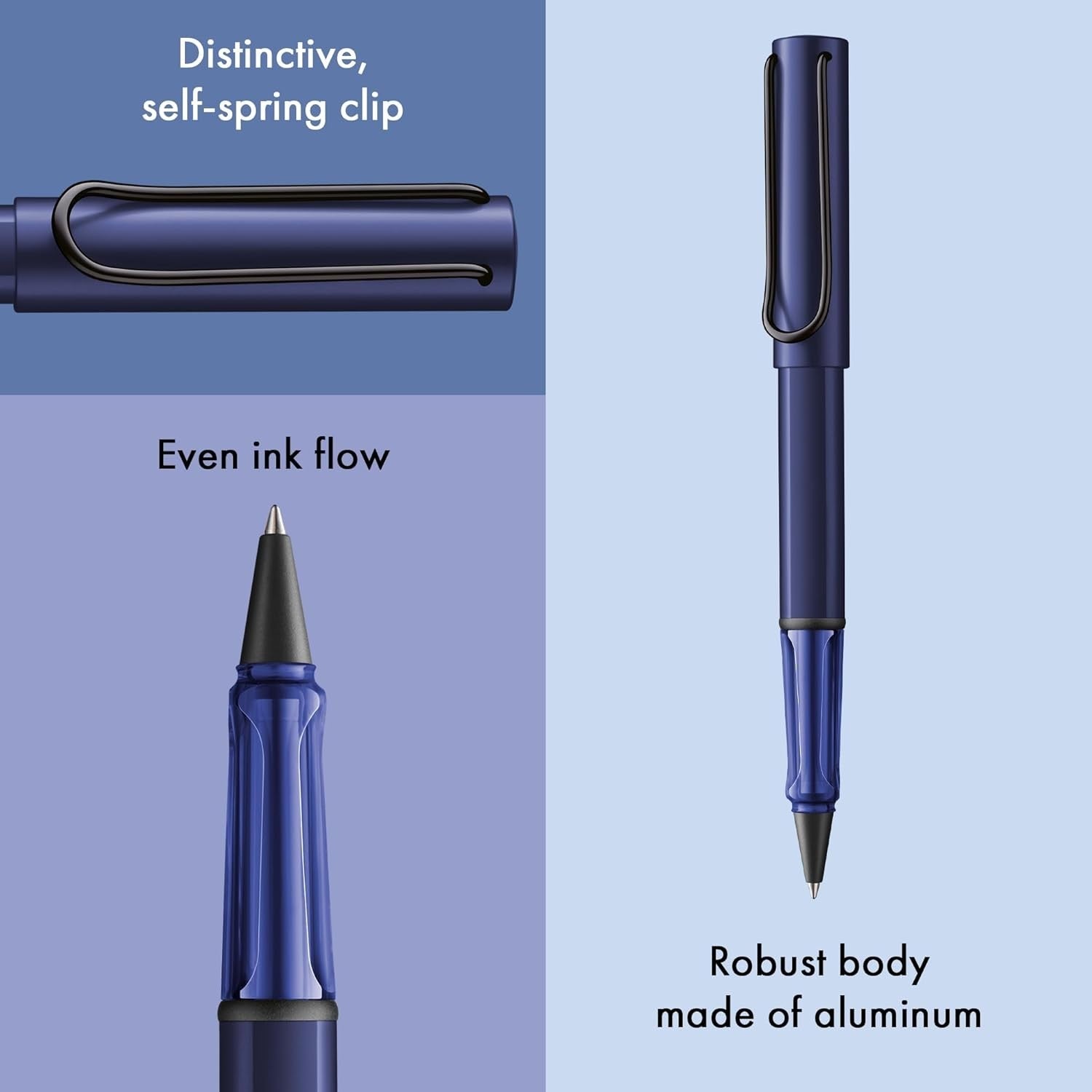 Dark Dusk Rollerball Pen Black Ink Ergonomic Aluminum Gift