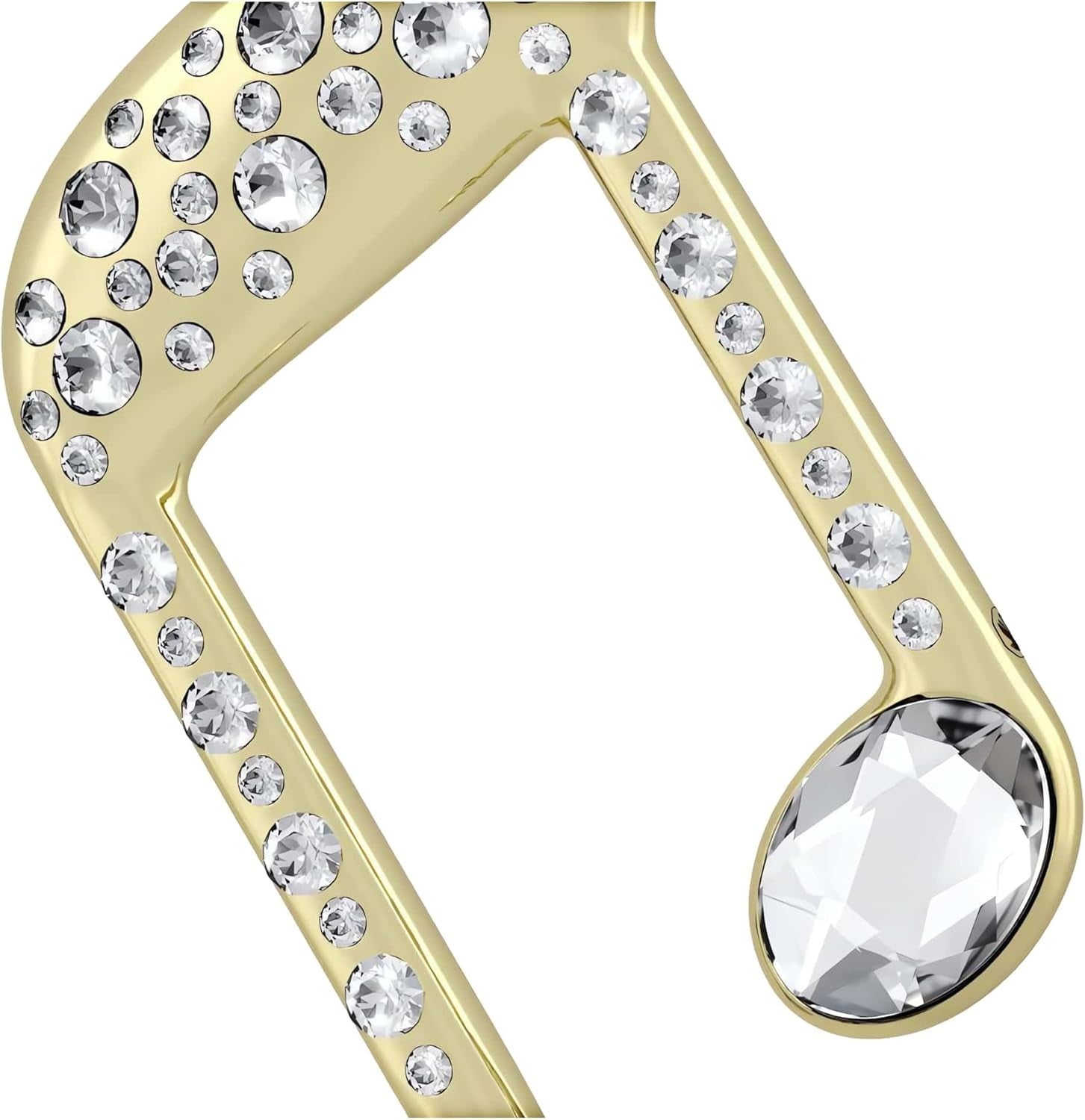 Luxury Crystal Music Note Ornament • Gold-Tone Finish • Sparkling Festive Decor