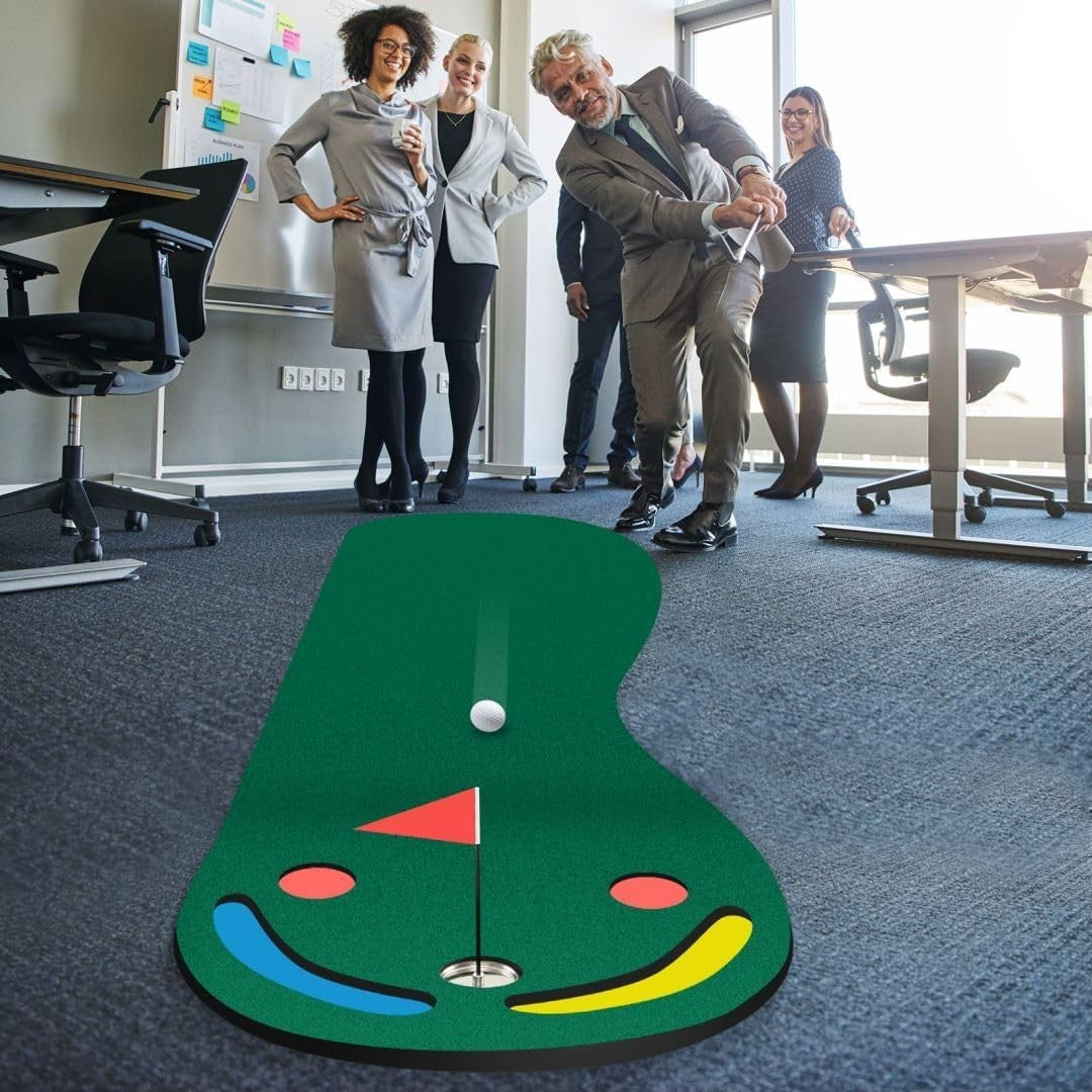 Golf Putting Mat 42" Practice Green Indoor Home Office Training Aid