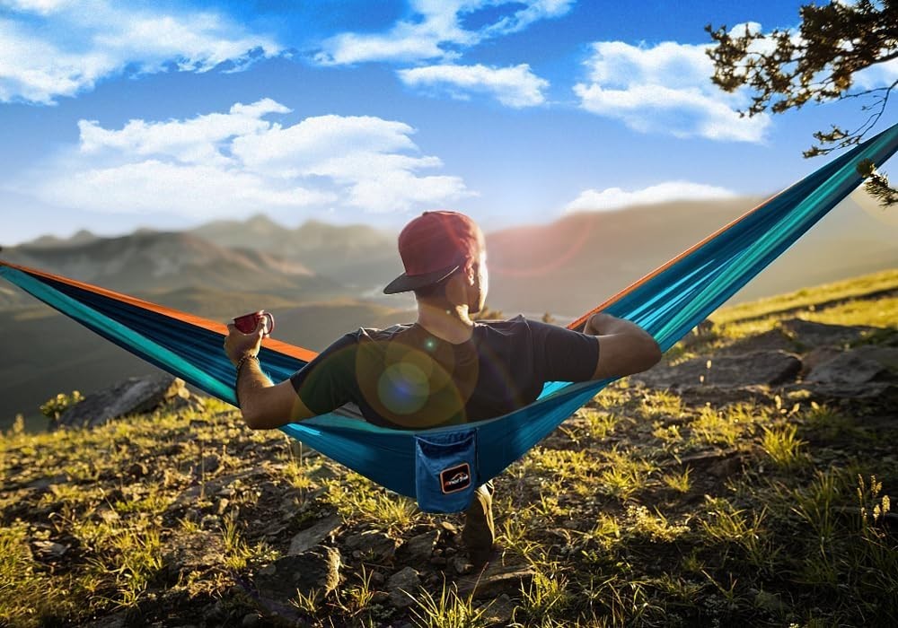 Ultralight Single Camping Hammock 280x140cm with Tree Straps & 250kg Load