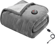 Electric Heated Throw Blanket 130x160cm 10 Heat Levels Auto Off Washable