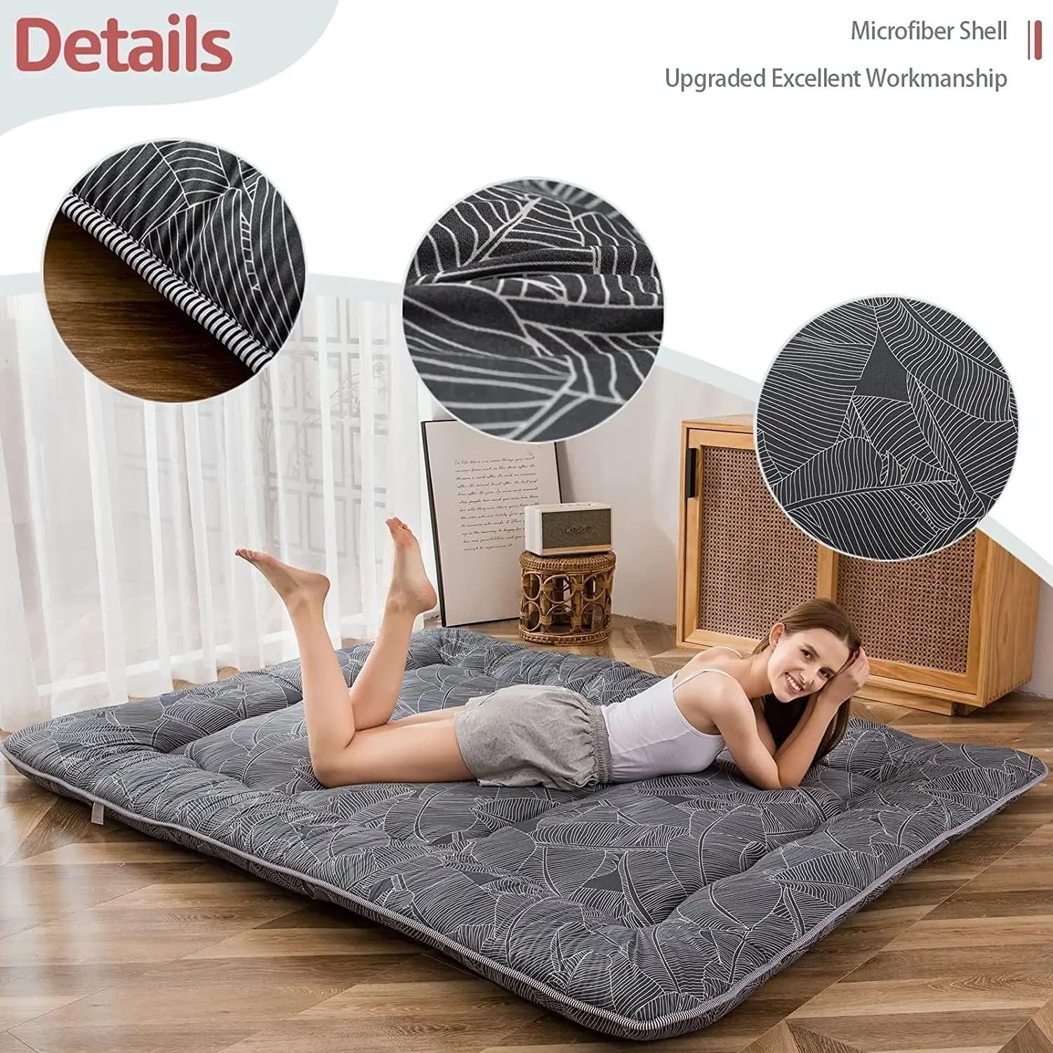 Premium Foldable Japanese Floor Mattress Futon – Thick Tatami Sleeping Pad