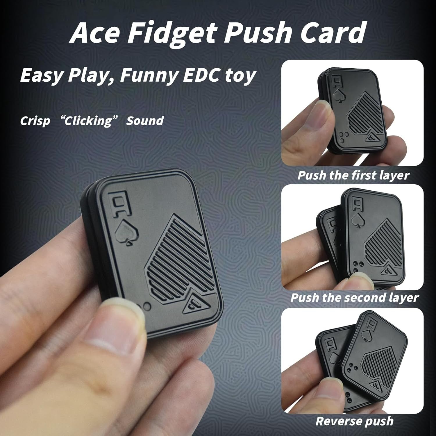 Magnetic Metal Fidget Toy Set 3pcs Clicker Slider Stress Relief
