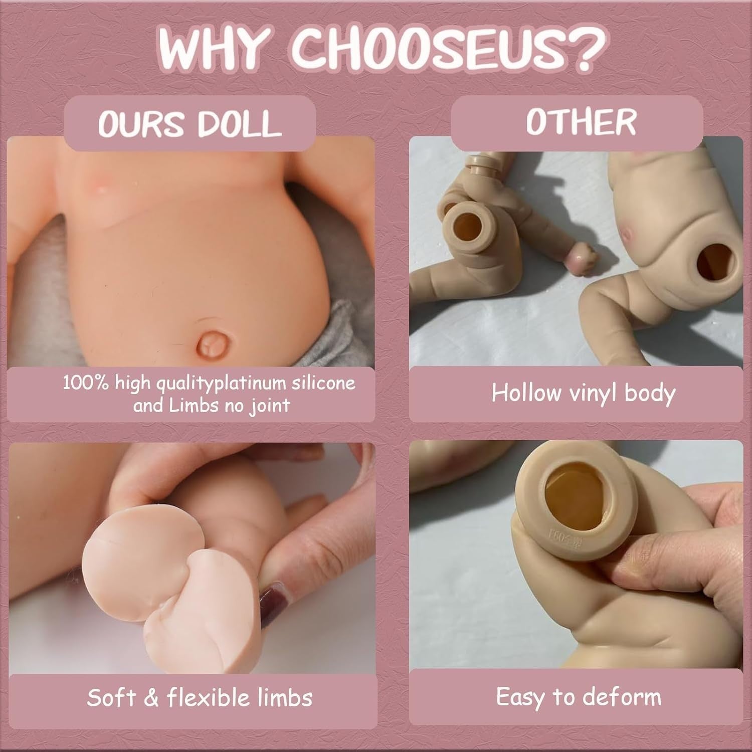 18” Full Silicone Reborn Baby Doll Realistic Sleeping Newborn