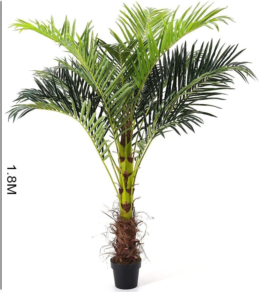 180cm Artificial Palm Tree in Pot Tall Tropical Green Indoor Outdoor Decoration