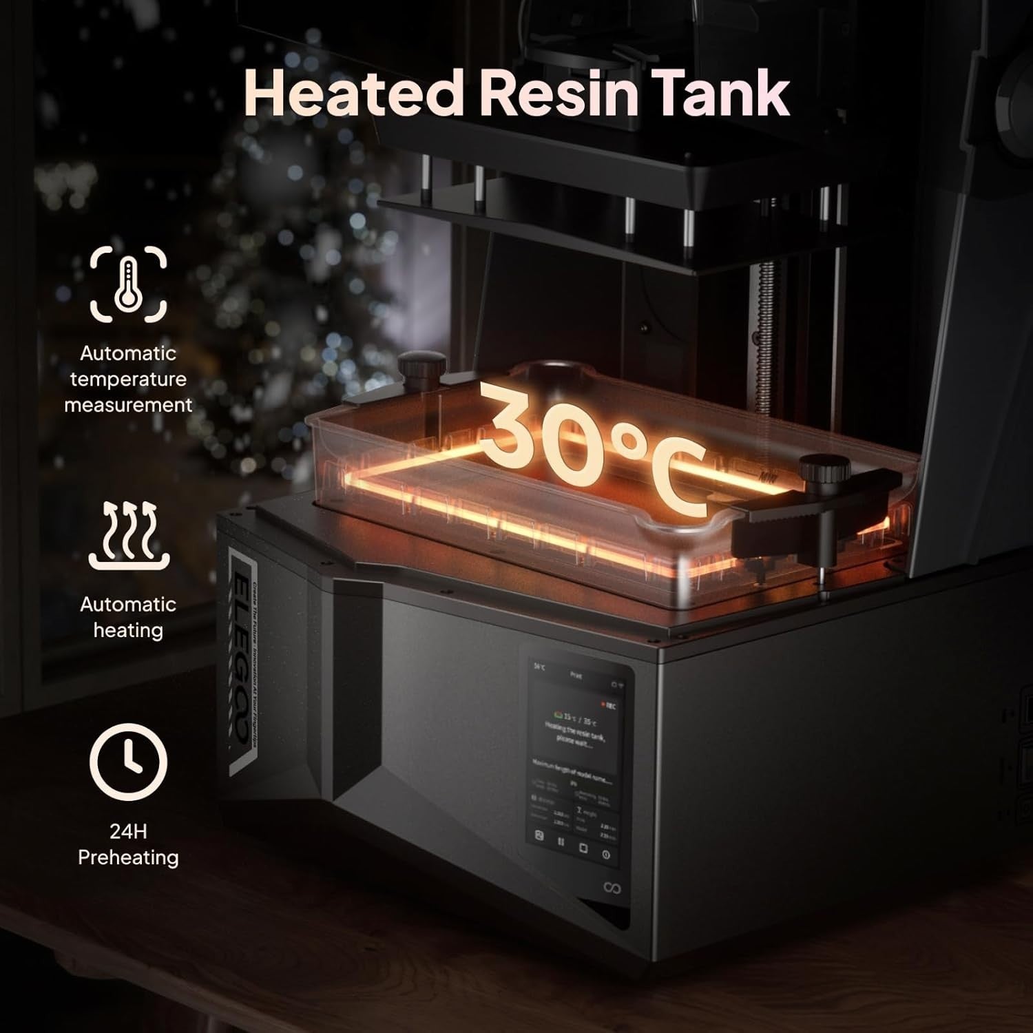 16K Resin 3D Printer 10'' LCD Heated Tank WiFi Fast MSLA
