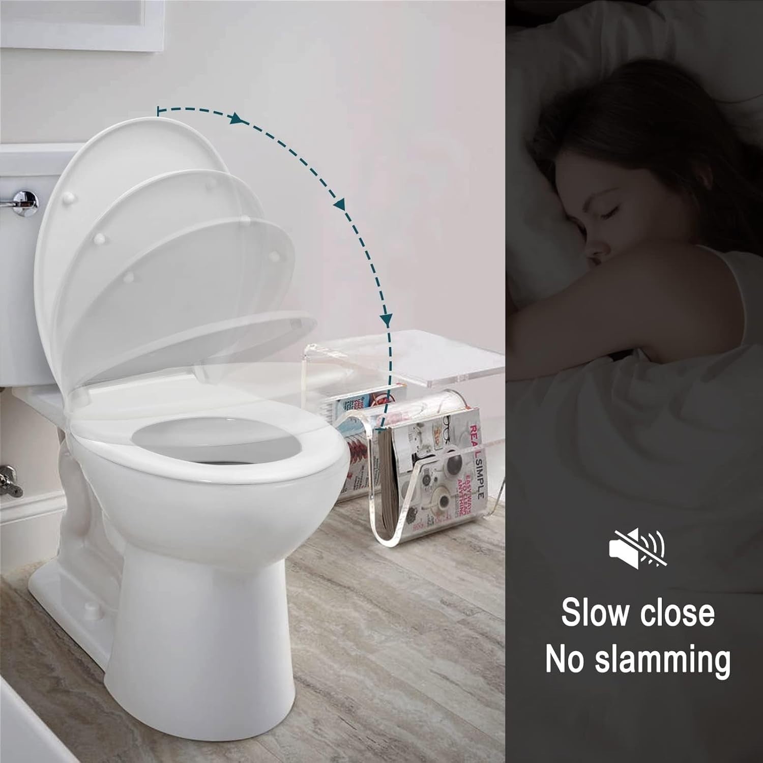Premium Soft Close Toilet Seat Quick Release Dual Fixing White 175kg