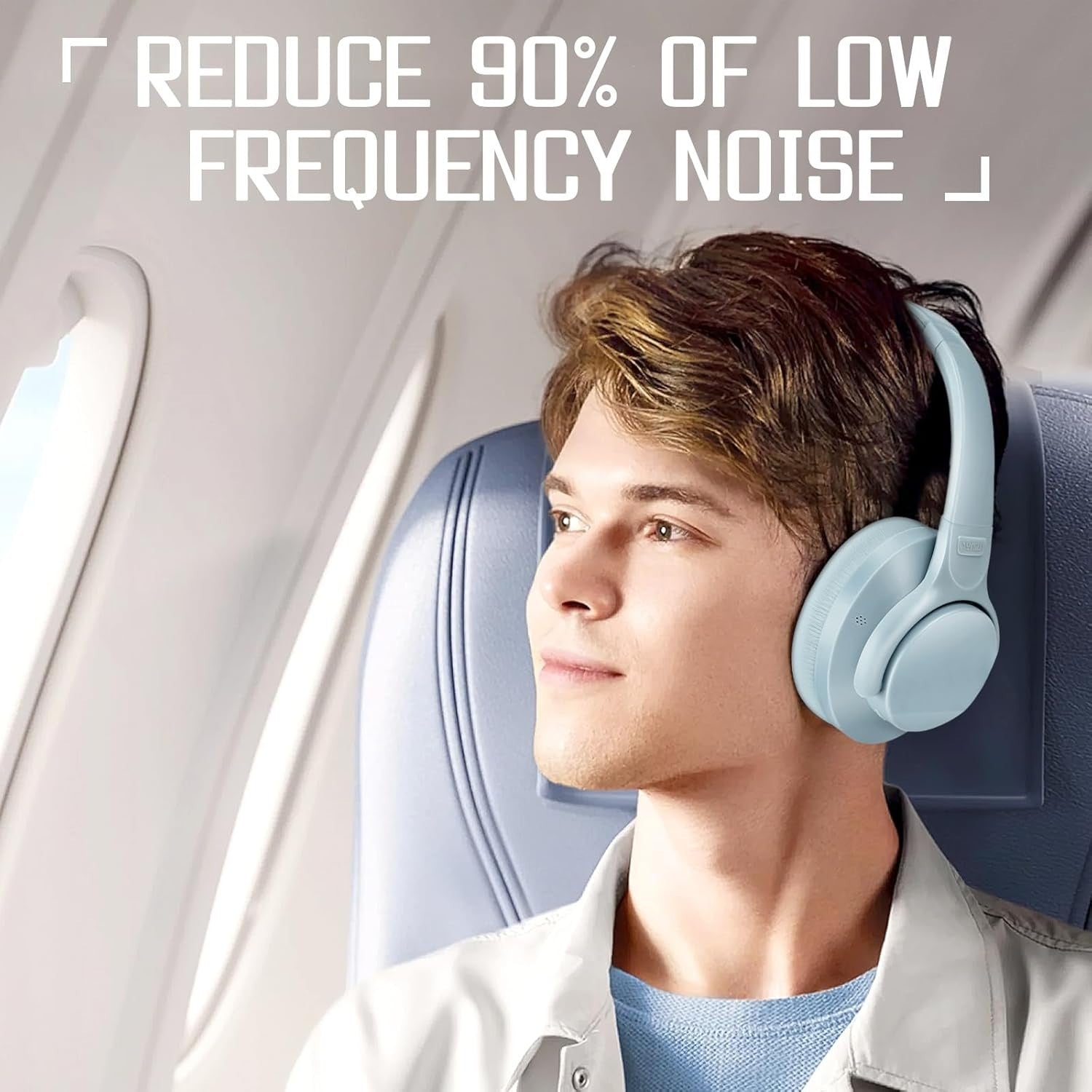 Bluetooth Noise Cancelling Over Ear Headphones 60H Playtime Deep Bass