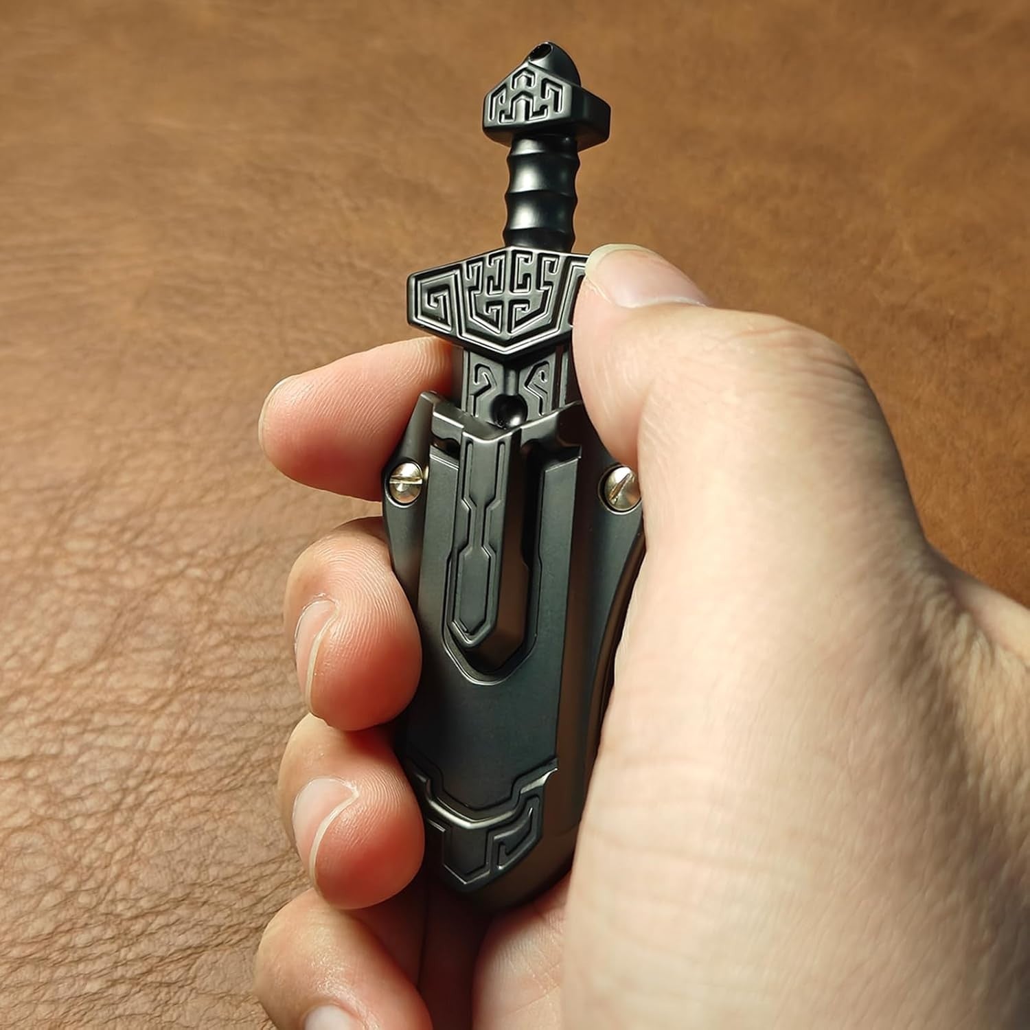 Sword Style Fidget Slider Metal EDC Stress Relief Clicker