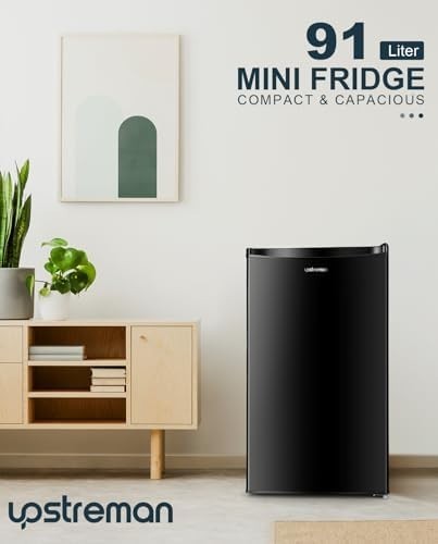 91L Under Counter Fridge Small Quiet Adjustable Energy-Efficient Black