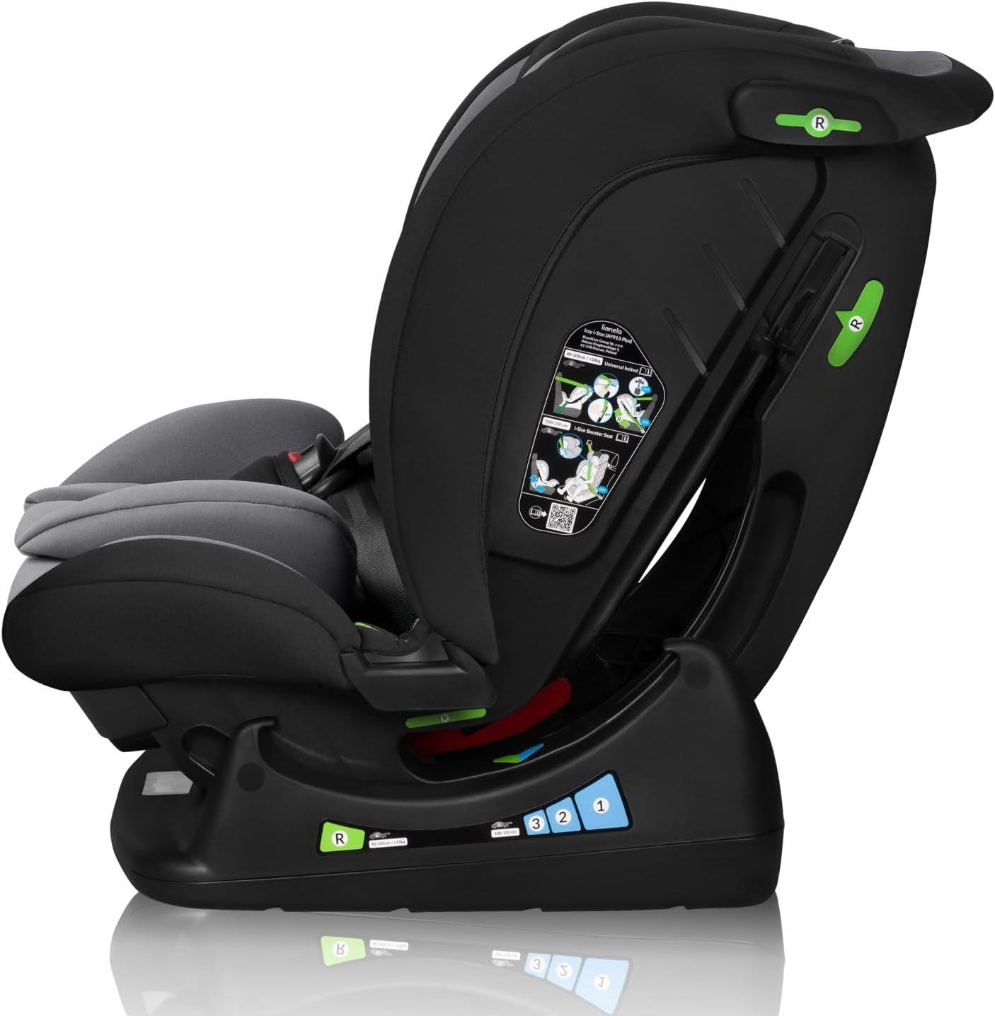 i-Size Car Seat 40–150cm Rear & Forward Facing R129 Memory Foam Recline