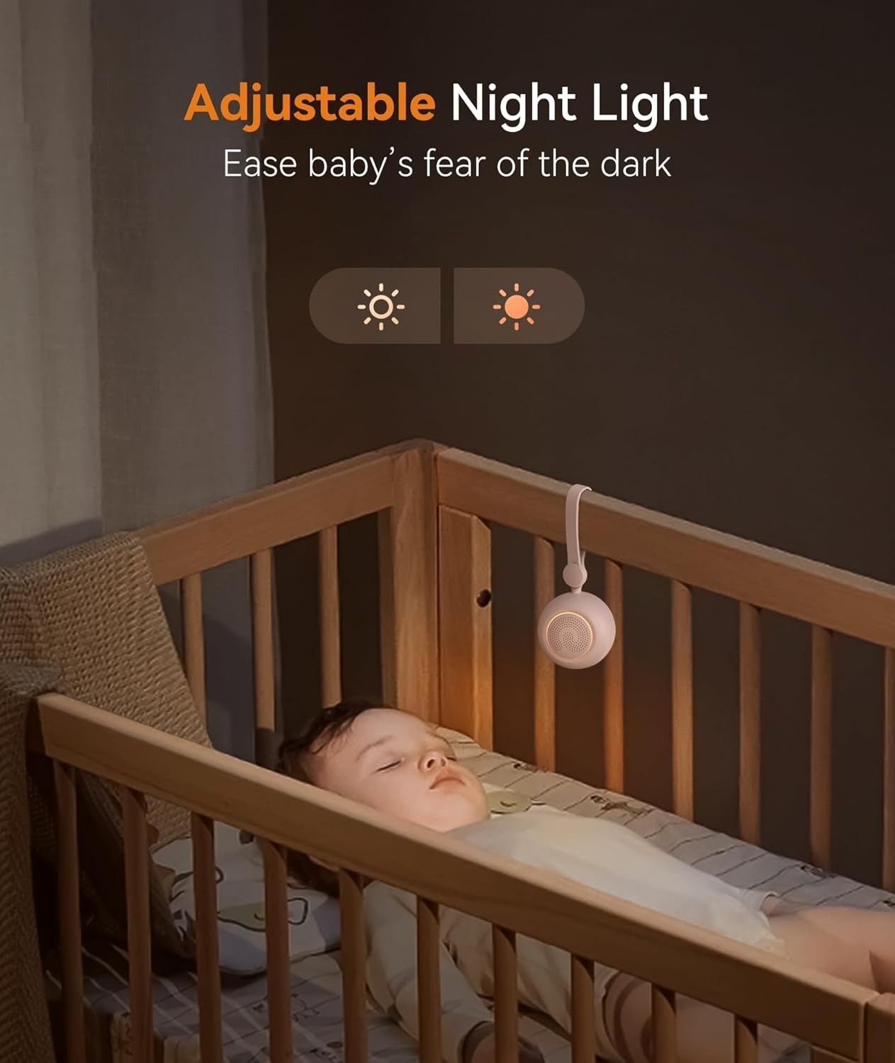 Portable Baby White Noise Machine – 19 Sounds, USB, Travel-Friendly, Timer
