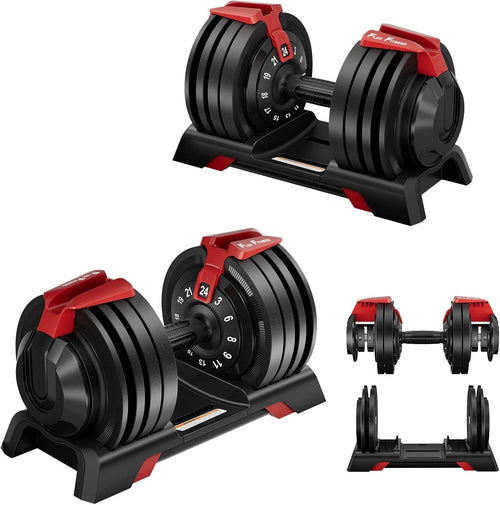 3–24KG Quick Select Adjustable Dumbbells Pair Non-Slip Home Gym