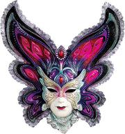 Butterfly Maiden Wall Mask Sculpture Resin 29cm Mardi Gras Decor