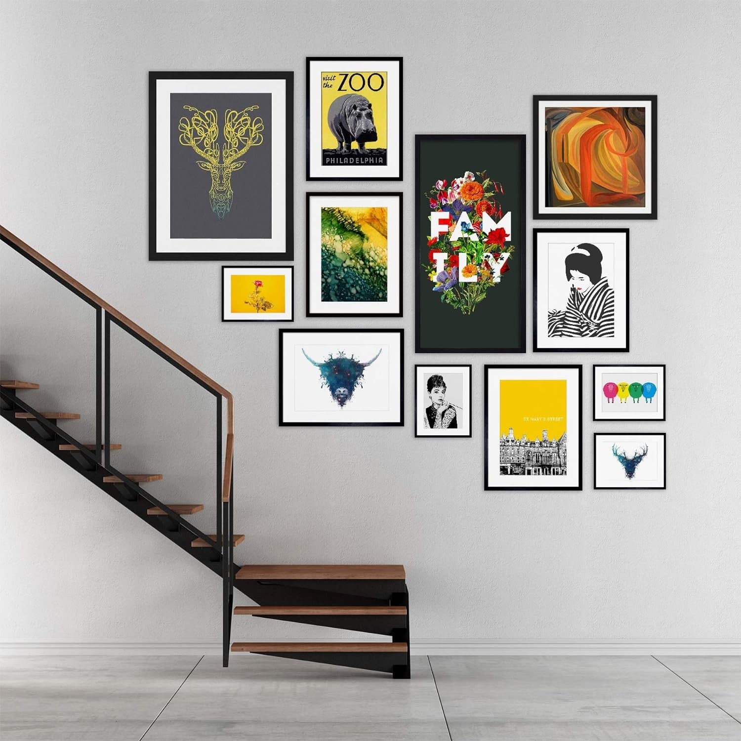 Large Floral Canvas Wall Art Wildflower Field Modern Living Room Poster 24x32