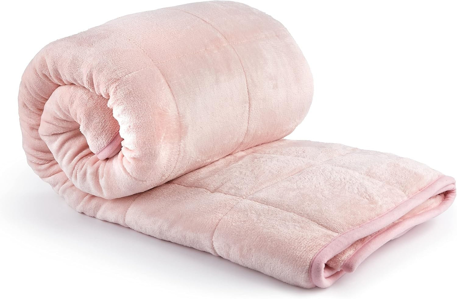 6.9kg Weighted Sherpa Blanket Blush Pink 60x80" (150x203cm) Cozy