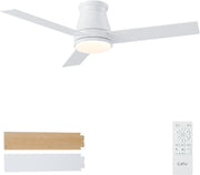 CJOY 42" Ceiling Fan with Lights 6 Speeds Dimmable LED White